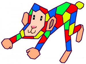 サルのオシャレなイラスト